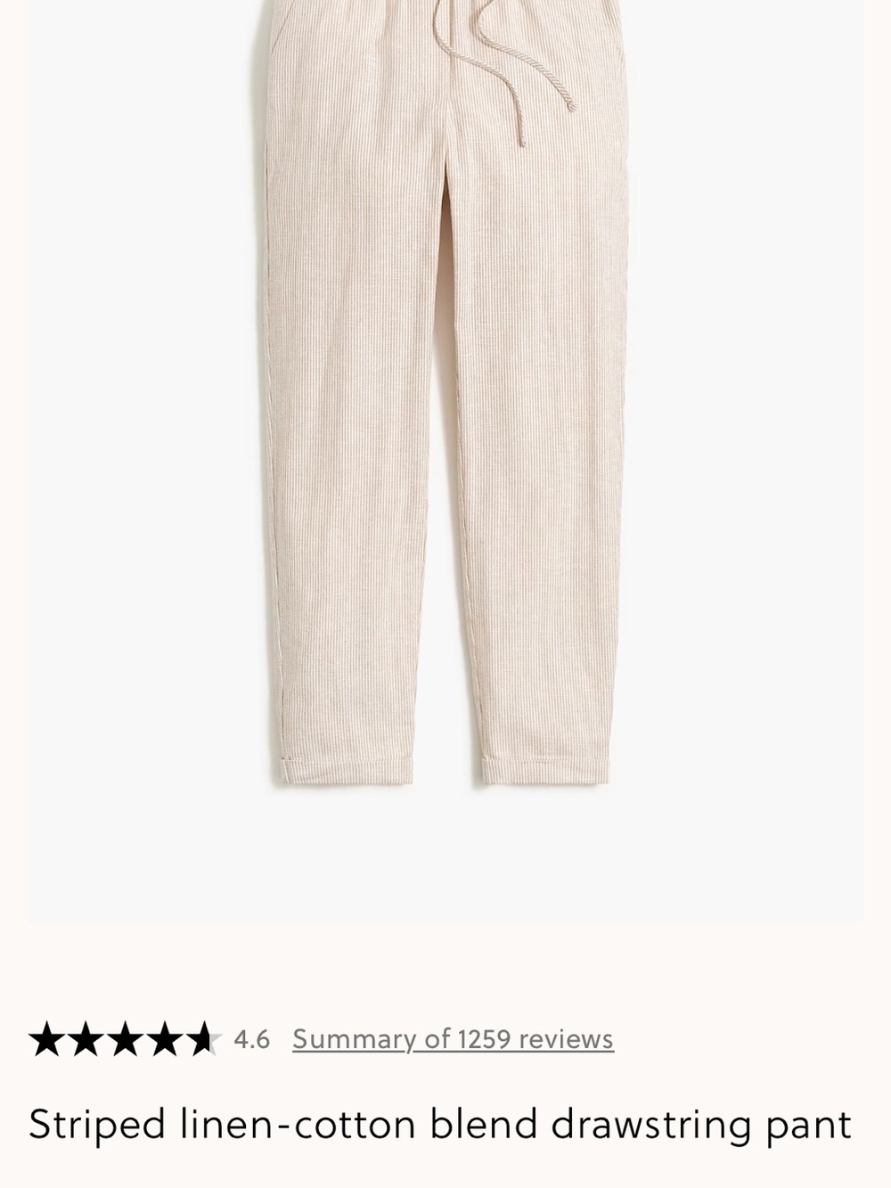 Linen Drawstring Pants - Picture 5 of 6